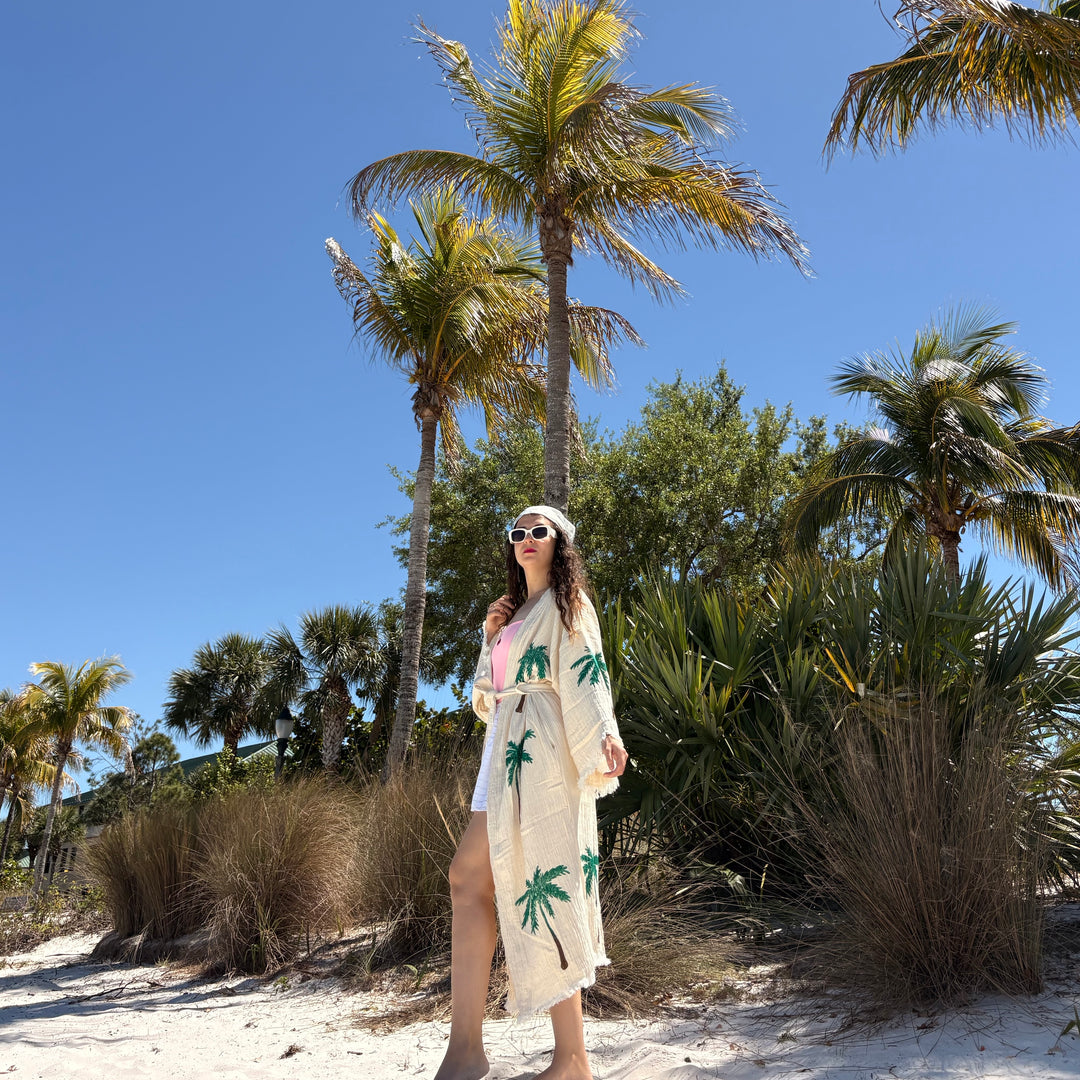 XL Palm Kimono Robe