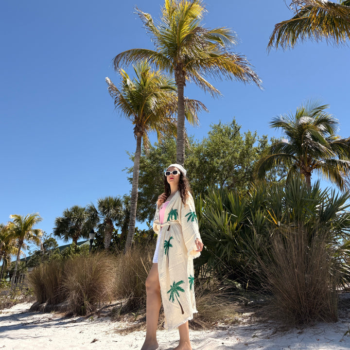 XL Palm Kimono Robe