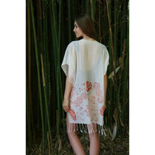 Load image into Gallery viewer, Hand Block Printed Beach Coverup, Shirt (Coral)
