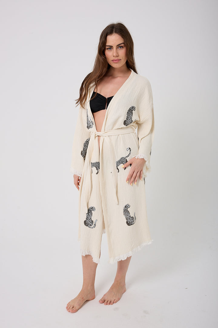 Kimono de pantera - Color natural