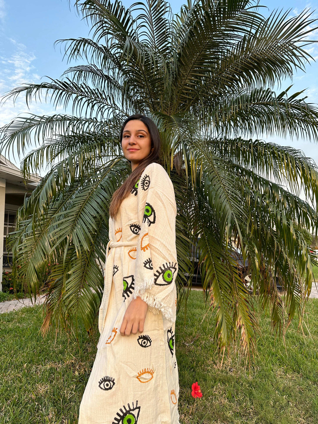 Green Eyes Kimono Robe