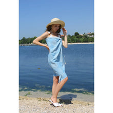 Load image into Gallery viewer, Blue Swirls Sand Resistant Turkish Beach Towel,Throw, Shawl
