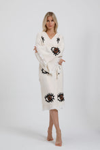 Load image into Gallery viewer, Brown Eye  Kimono Robe, Lounge Wear, Beach Wear, Morning Gown, Dressing Robe, House Gown
