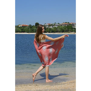 Eye Red Sand Resistant Turkish Beach Towel, Throw, Shawl