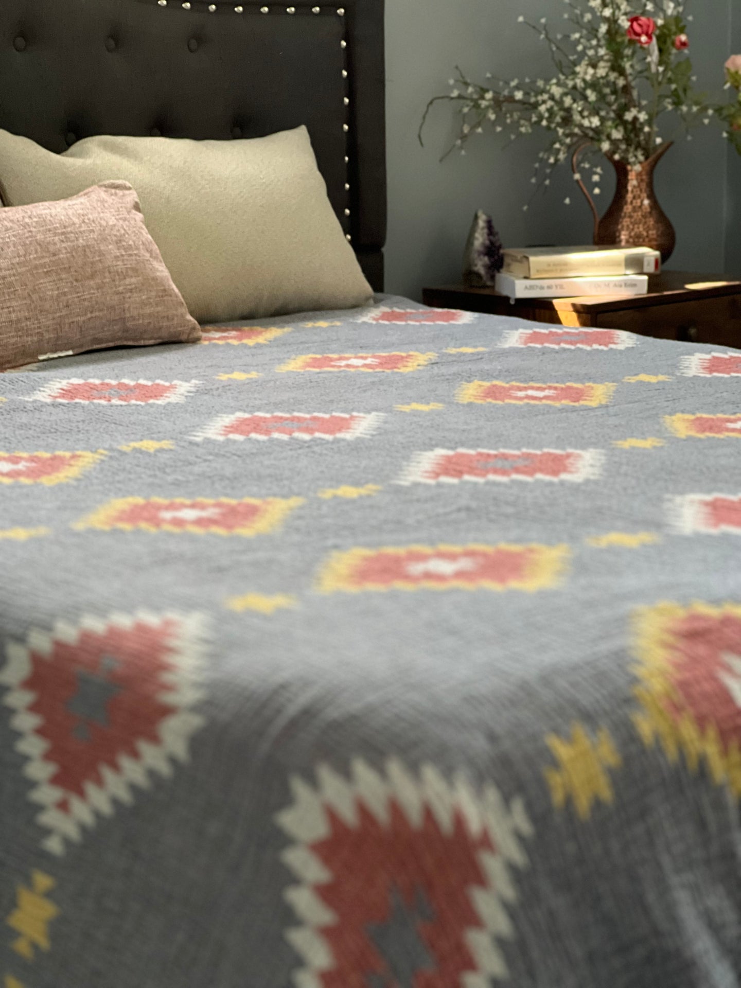 Native Crinkled Muslin Bed Blanket Queen/King