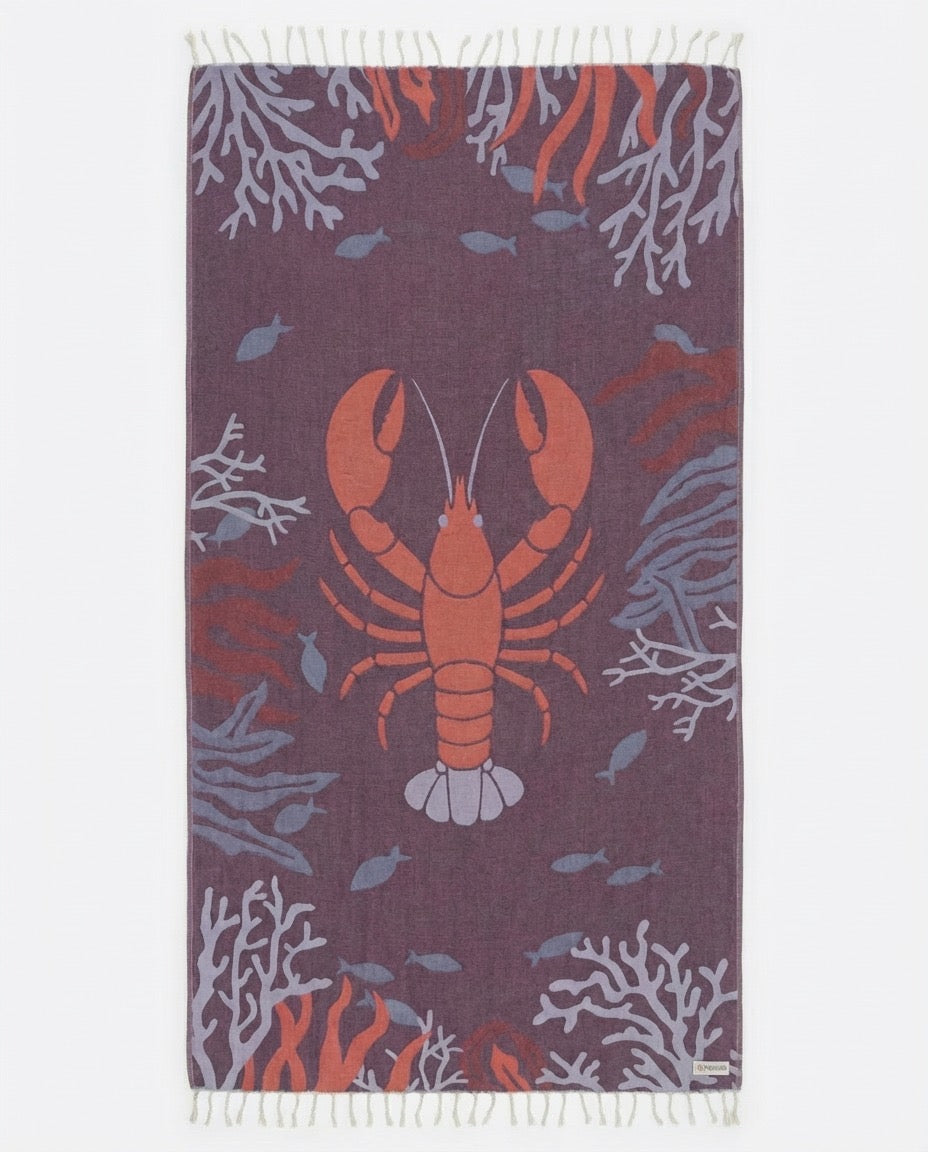Lobster Turkish Towel – Quick Drying Beach Towel