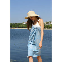 Load image into Gallery viewer, Blue Swirls Sand Resistant Turkish Beach Towel,Throw, Shawl
