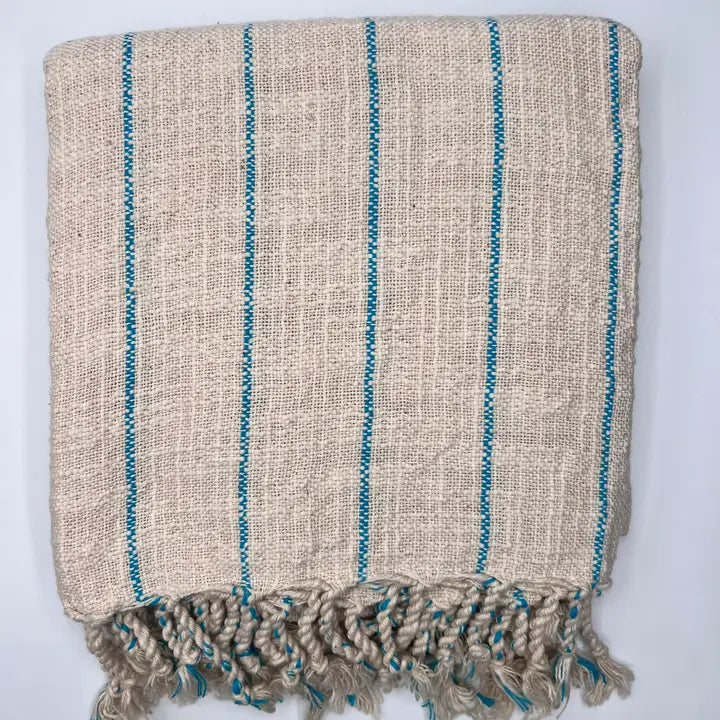 Snow Handwoven Turkish Towel, Throw, Shawl