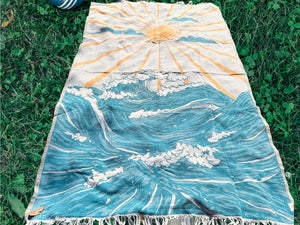 Sun and Sea Turkish Towel, Beach Towel