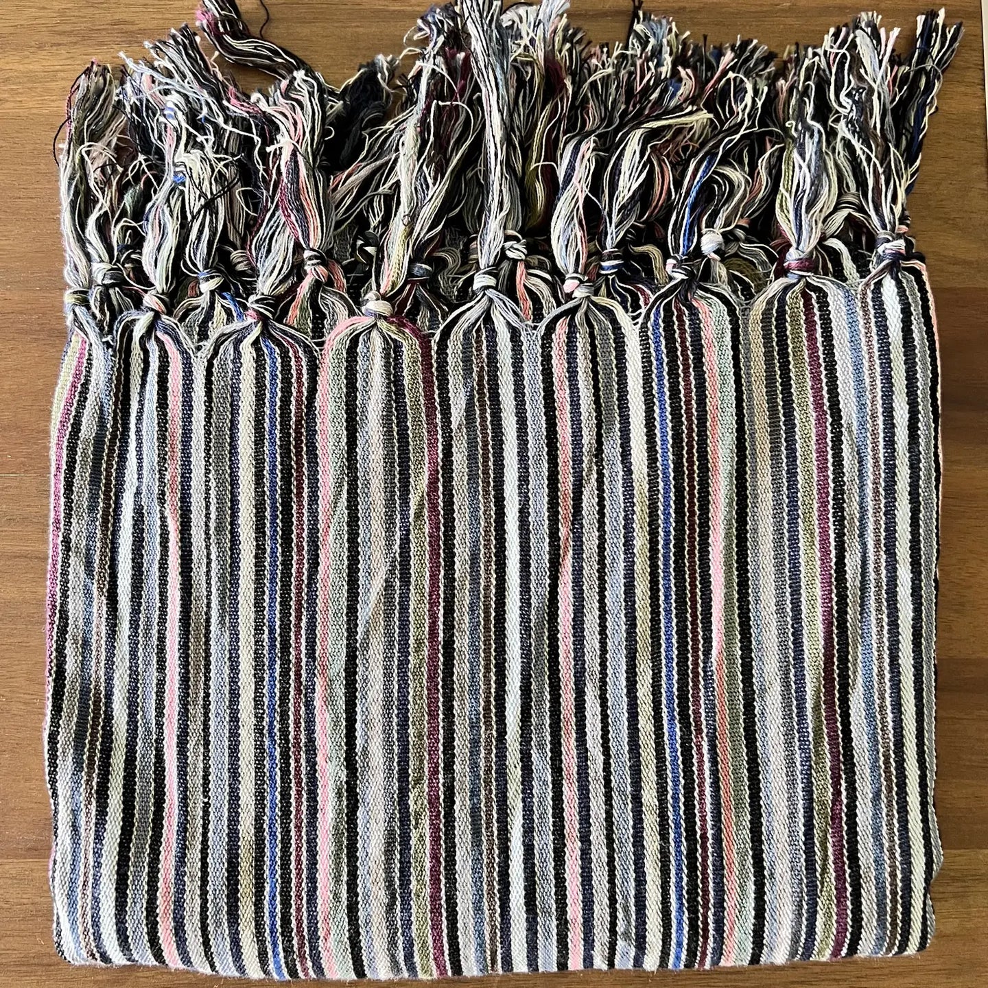 Colored Stripes Handwoven Turkish Towel, Throw, Shawl