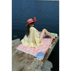 Leaf Sand Resistant Turkish Beach Towel, Throw, Shawl