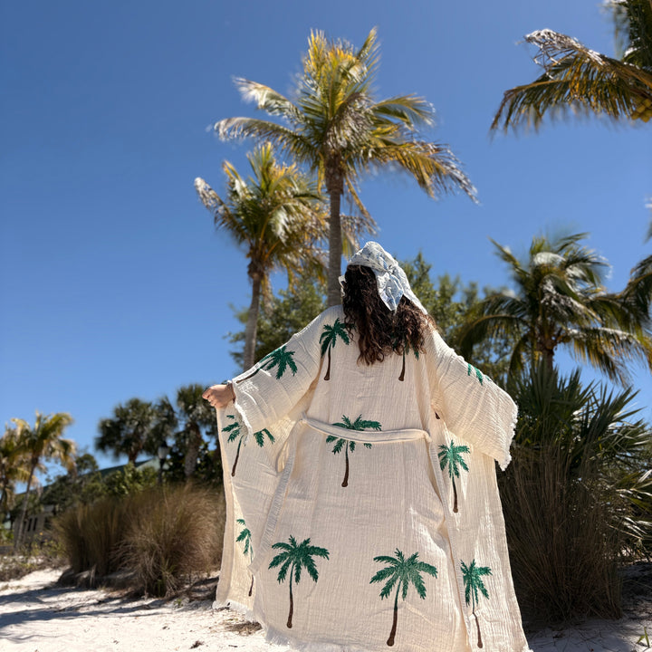XL Palm Kimono Robe