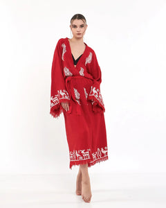 Mandala Kimono Robe, Lounge Wear, Dressing Gown, with Pocket