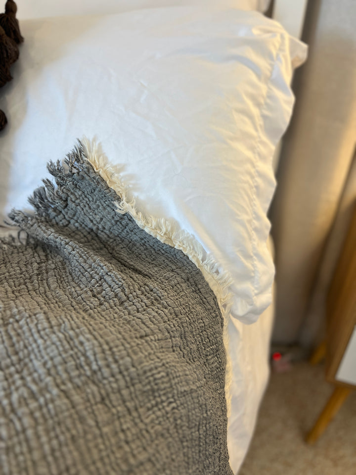 Crinkled Muslin Bed Blanket