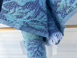 Toalla turca del mar verde, lanzamiento de regazo, manta para bebés