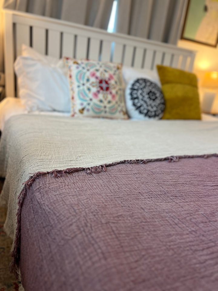 Crinkled Muslin Bed Blanket