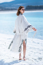 Load image into Gallery viewer, Paisley Kimono Robe, Loungewear, Dressing Gown, Festival Boho Kimono
