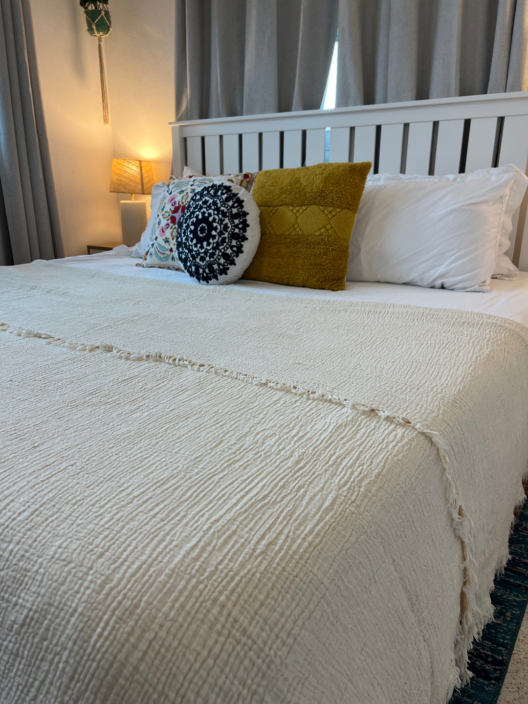 Crinkled Muslin Bed Blanket