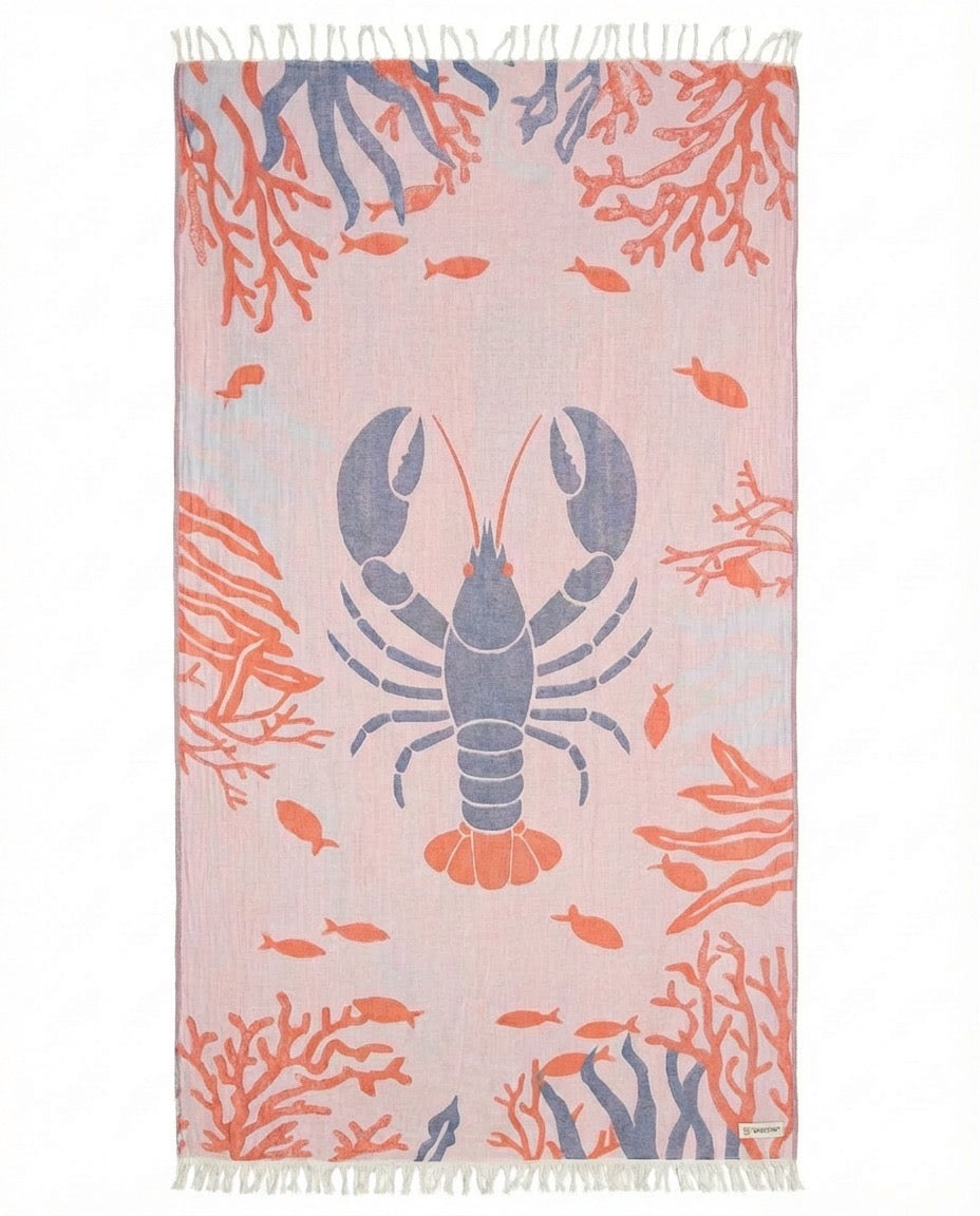 Lobster Turkish Towel – Quick Drying Beach Towel