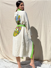 Load image into Gallery viewer, Hamsa Kimono Robe, Lounge Wear, Beach Wear
