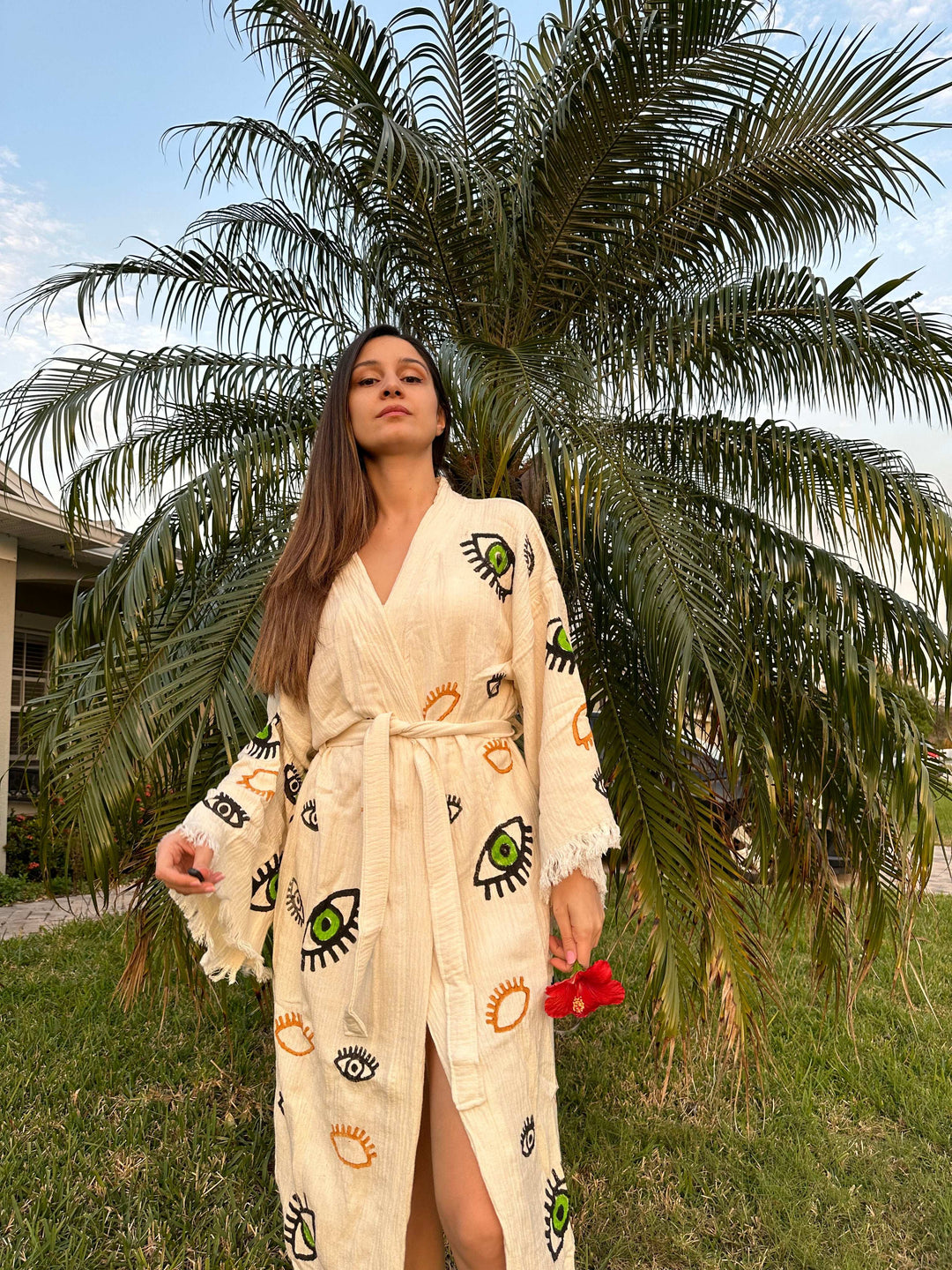 Green Eyes Kimono Robe