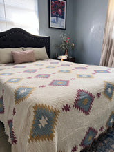 Load image into Gallery viewer, Native Crinkled Muslin Bed Blanket Queen/King
