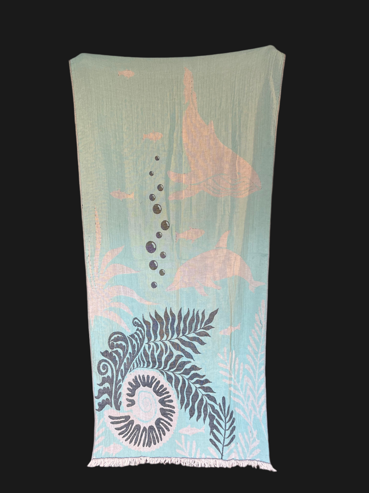 Dolphin and Whale Turkish Towel