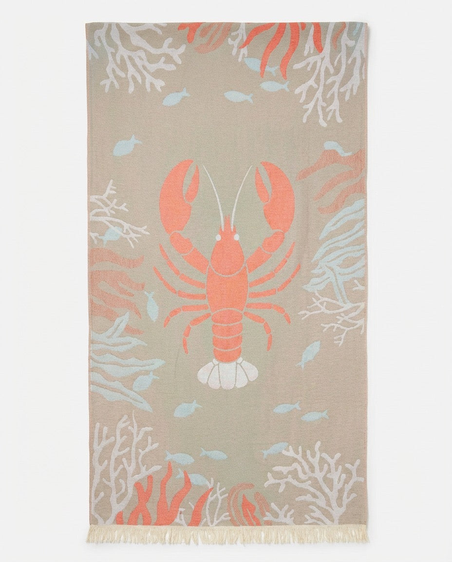 Lobster Turkish Towel – Quick Drying Beach Towel