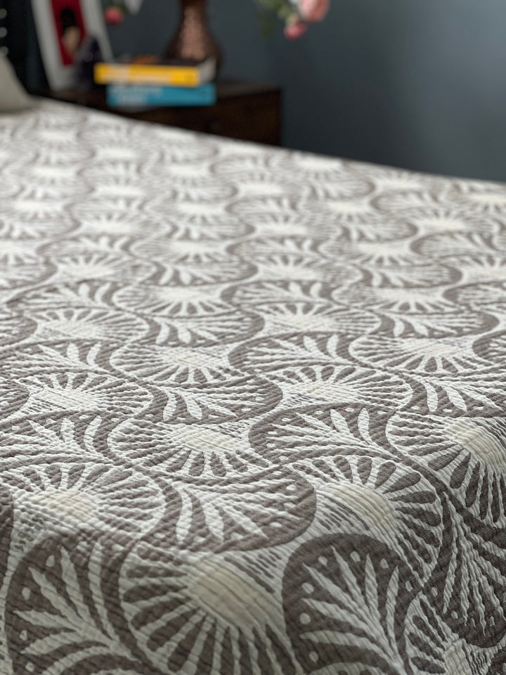 Ginkgo Muslin Bed Blanket