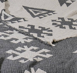 Mother Earth Crinkled Muslin Bed Blanket Queen/King