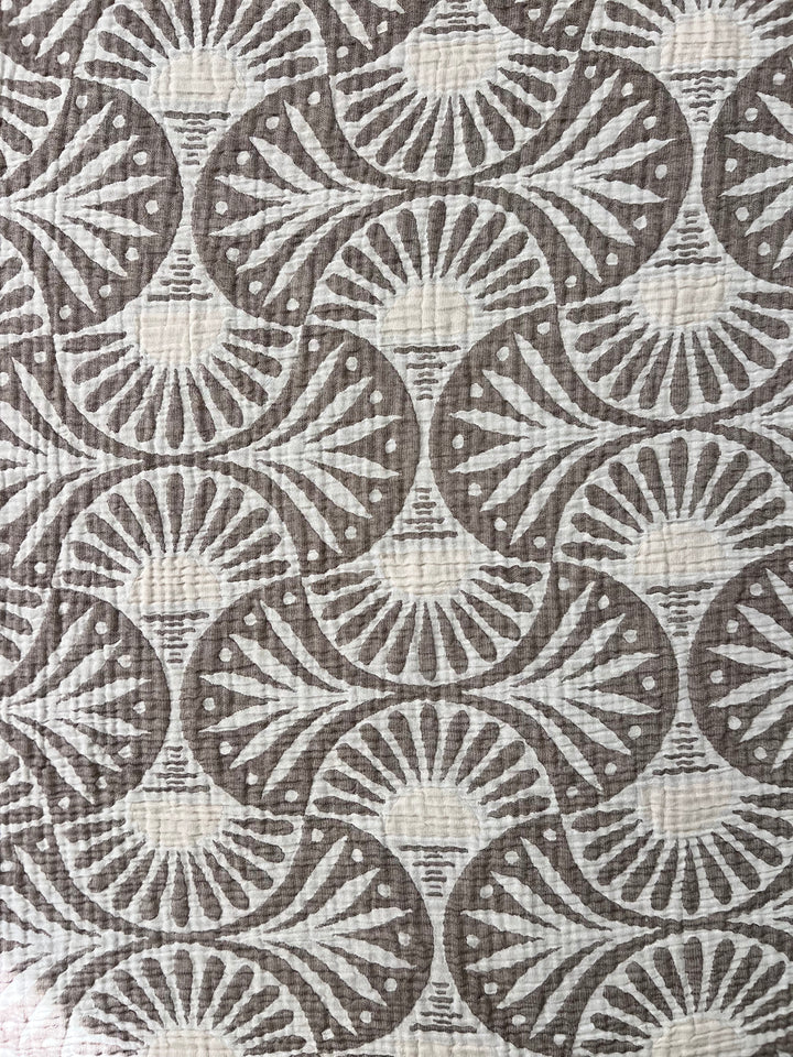 Ginkgo Muslin Bed Blanket