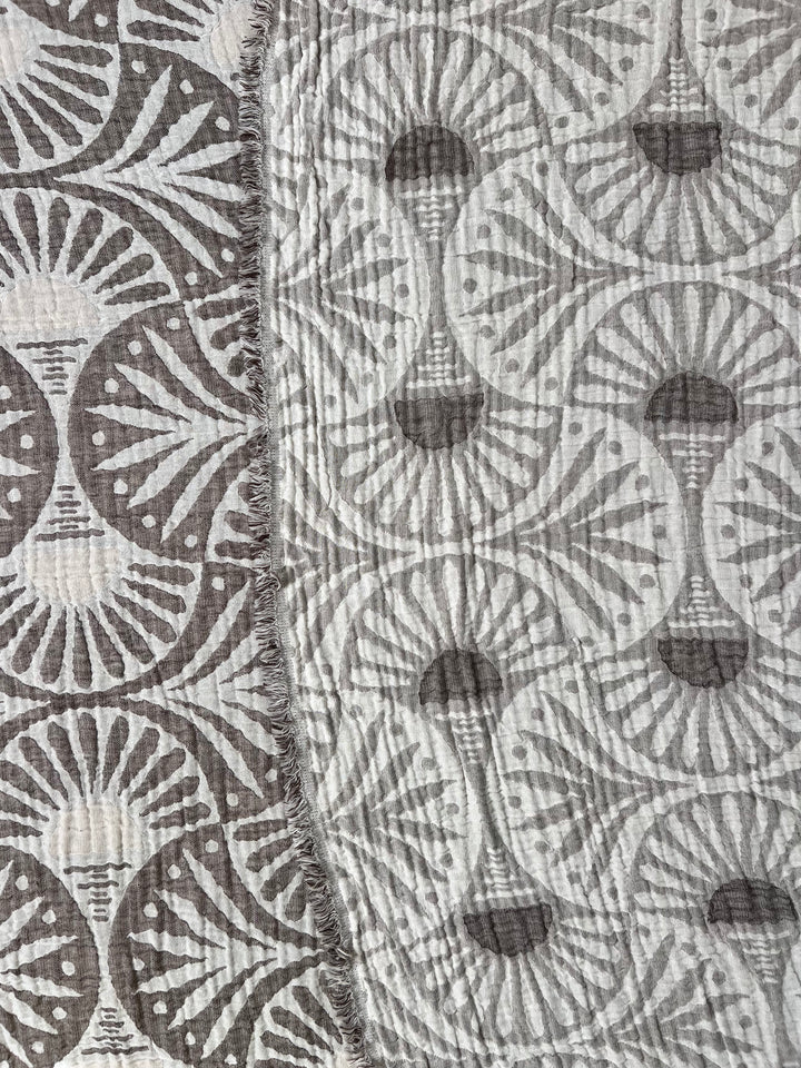 Ginkgo Muslin Bed Blanket
