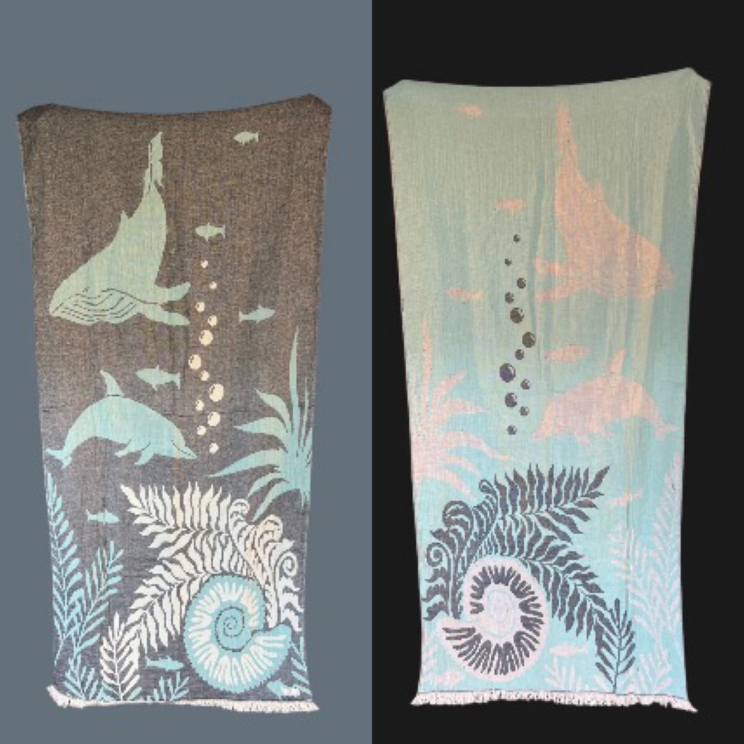 Dolphin and Whale Turkish Towel