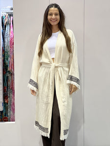 Egyptian Motifs Kimono Robe