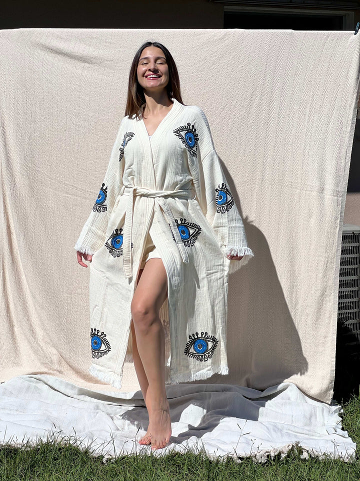 XL Awake Eye Kimono Robe