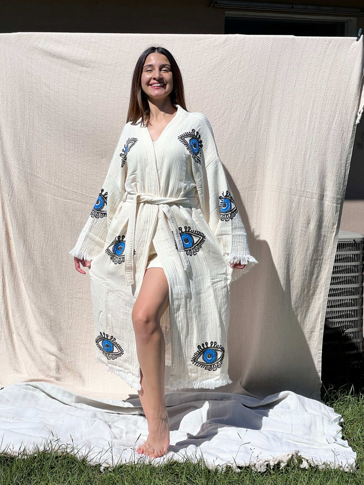 XL Awake Eye Kimono Robe