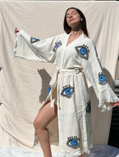 Load image into Gallery viewer, Awake Eye Kimono Robe, Morning Gown, Dressing Robe, House Gown
