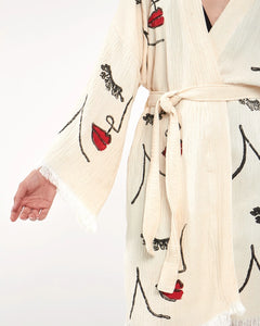 Pretty Women Kimono Robe, LoungeWear, Dressing Gown, Pocket