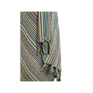 Toalla turca tejida a mano con rayas de colores, lanzamiento, chal
