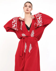 Mandala Kimono Robe, Lounge Wear, Dressing Gown, with Pocket