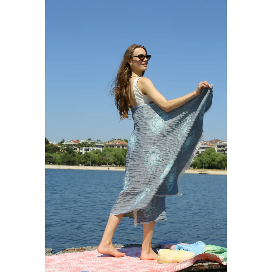 Eye Sand Resistant Turkish Beach Towel, Throw, Shawl turkanhome.com Eye Sand Resistant Turkish Beach Towel, Throw, Shawl turkanhome.com