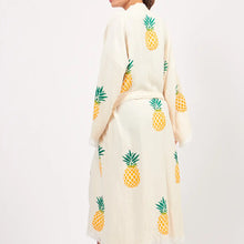 Load image into Gallery viewer, Pineapple Kimono Robe, Lounge Wear, Beach Wear with Pockets

