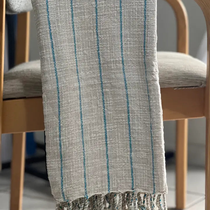Snow Handwoven Turkish Towel, Throw, Shawl
