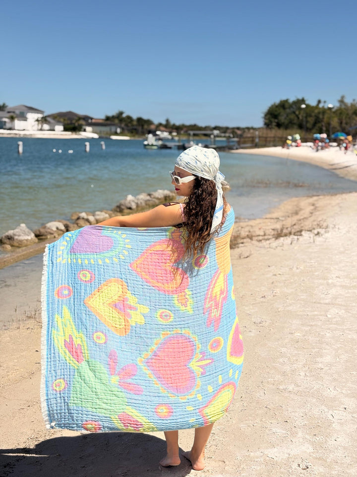 Boho Chic Turkish Cotton Throw  & Towel