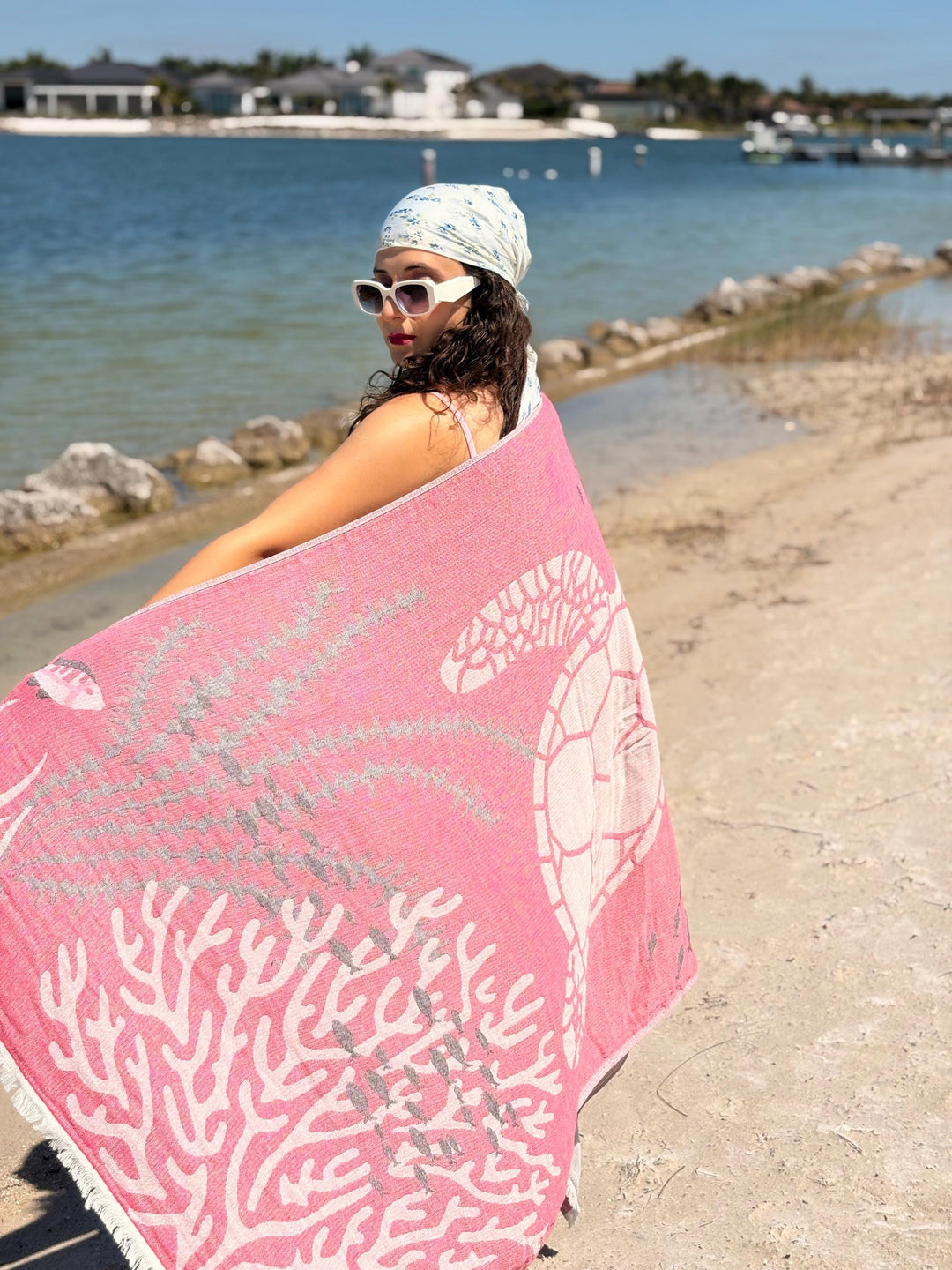 Sea Turtle Turkish Cotton Towel – Eco-Friendly