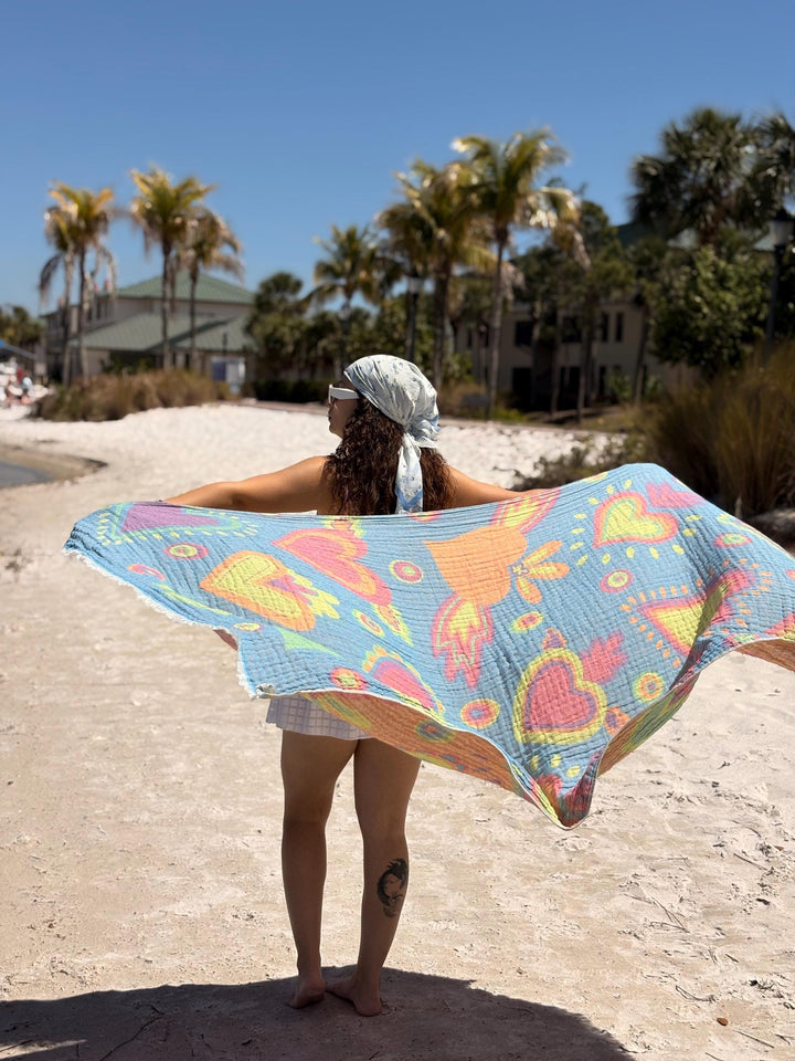 Boho Chic Turkish Cotton Throw  & Towel