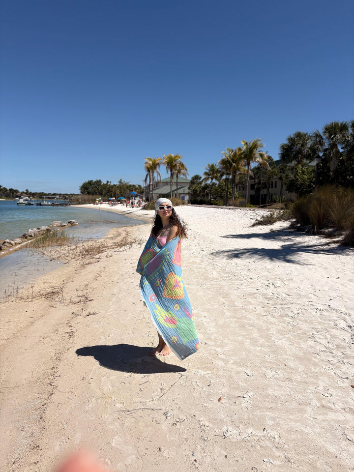 Boho Chic Turkish Cotton Throw  & Towel