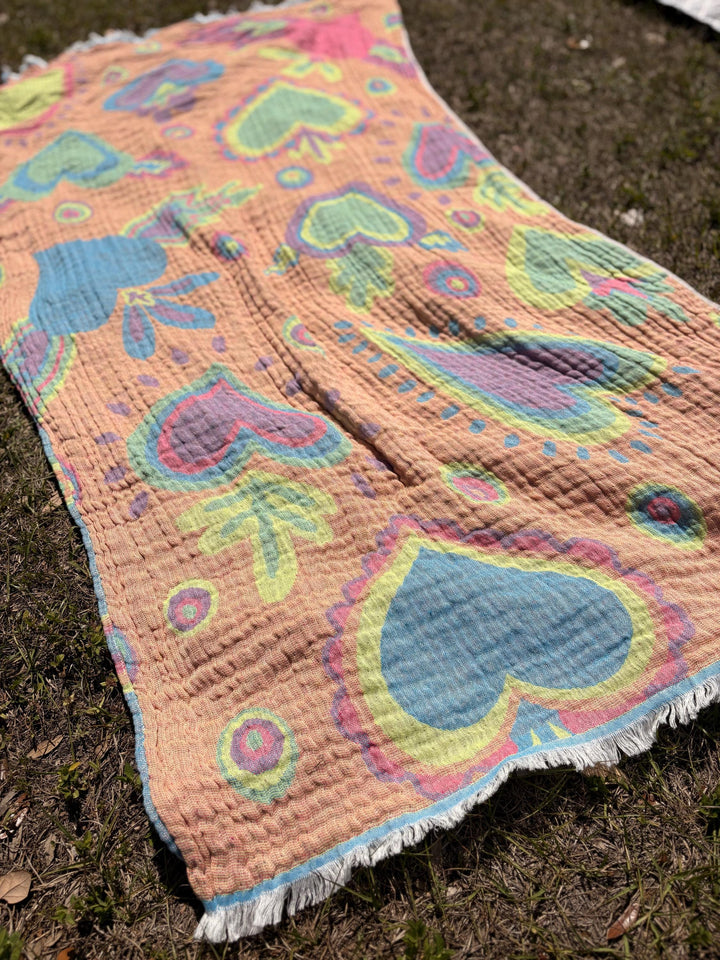 Boho Chic Turkish Cotton Throw  & Towel
