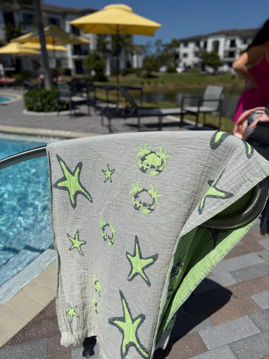 Peshtemal Turkish Towel – Starfish & Crab Design