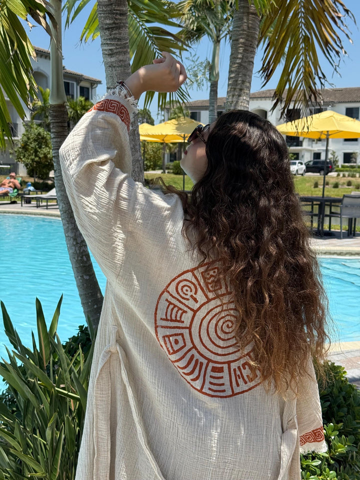 Kimono bohemio para playa y piscina